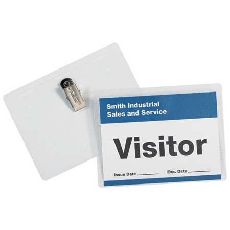 Bsc Preferred 4 x 3'' Clip-On Badge Holders, 50PK BUY00025326